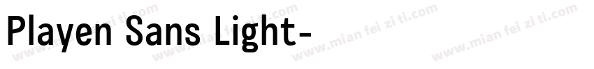 Playen Sans Light字体转换